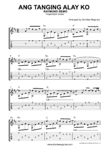Ang Tanging Alay Ko Fingerstyle Tabs