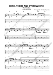 Here There and Everywhere Fingerstyle Tabs