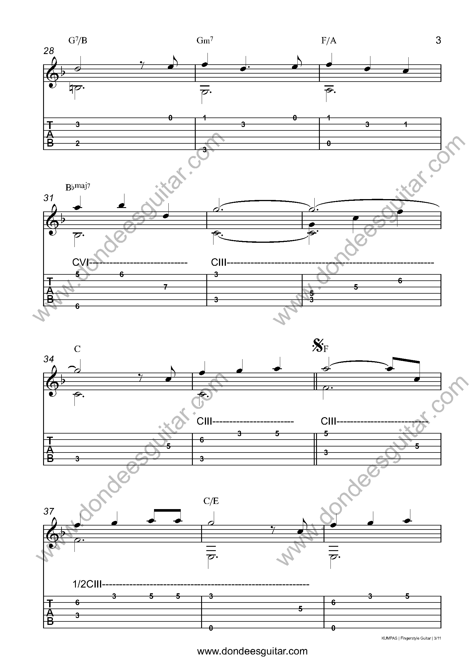 Kumpas Fingerstyle Guitar Tabs