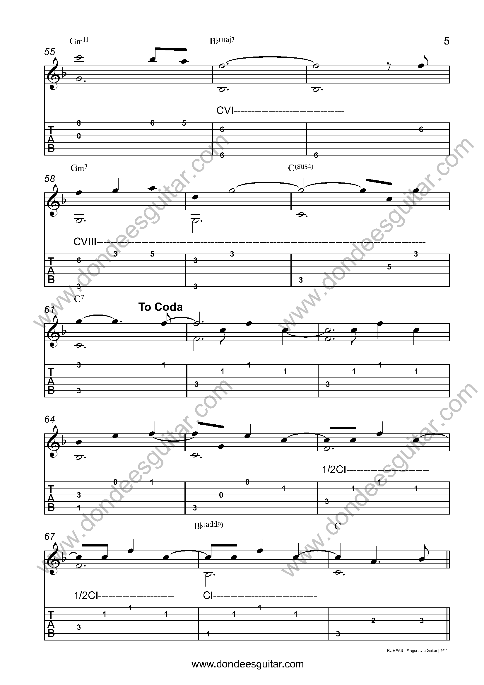 Kumpas Fingerstyle Guitar Tabs