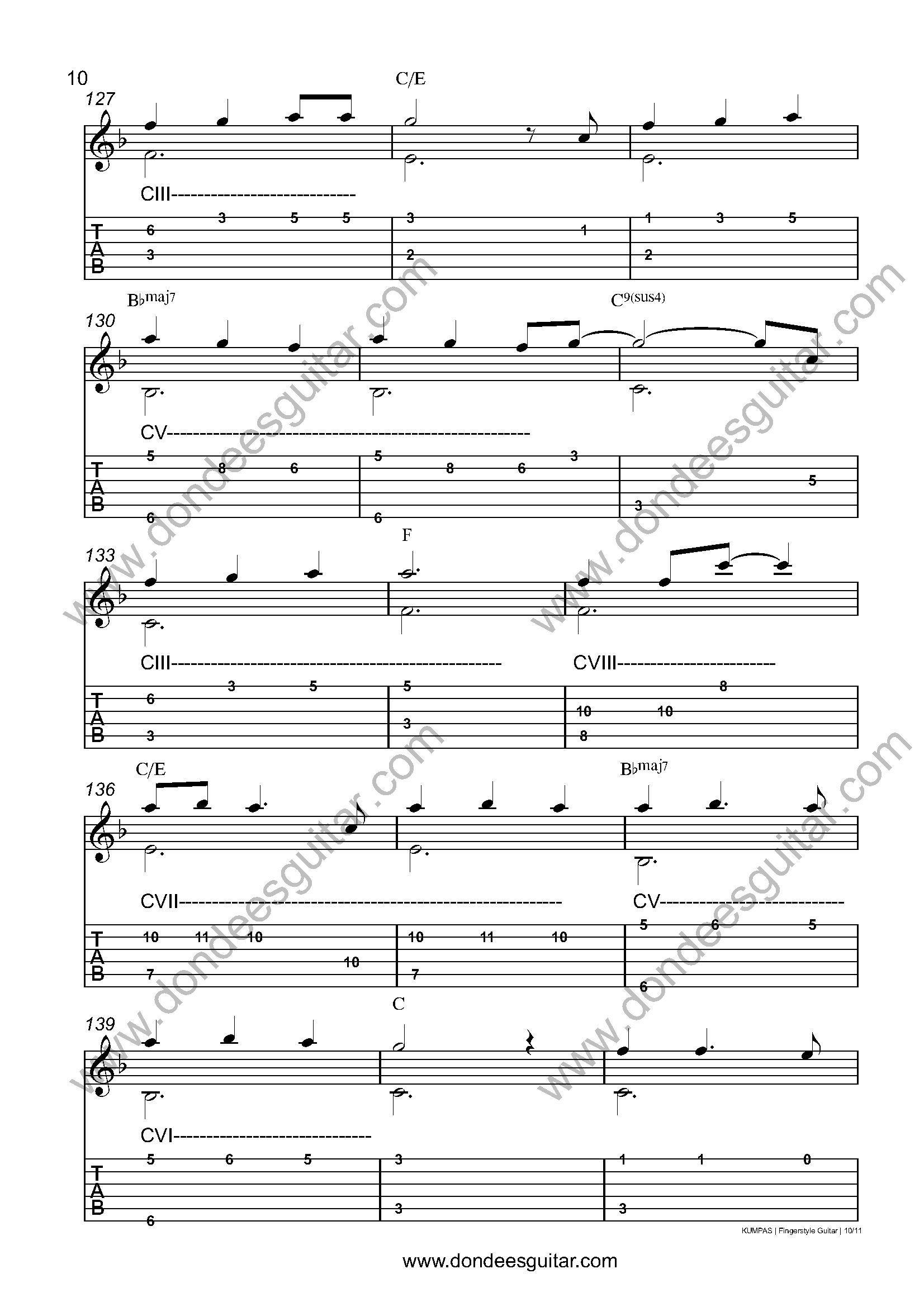 Kumpas Fingerstyle Guitar Tabs