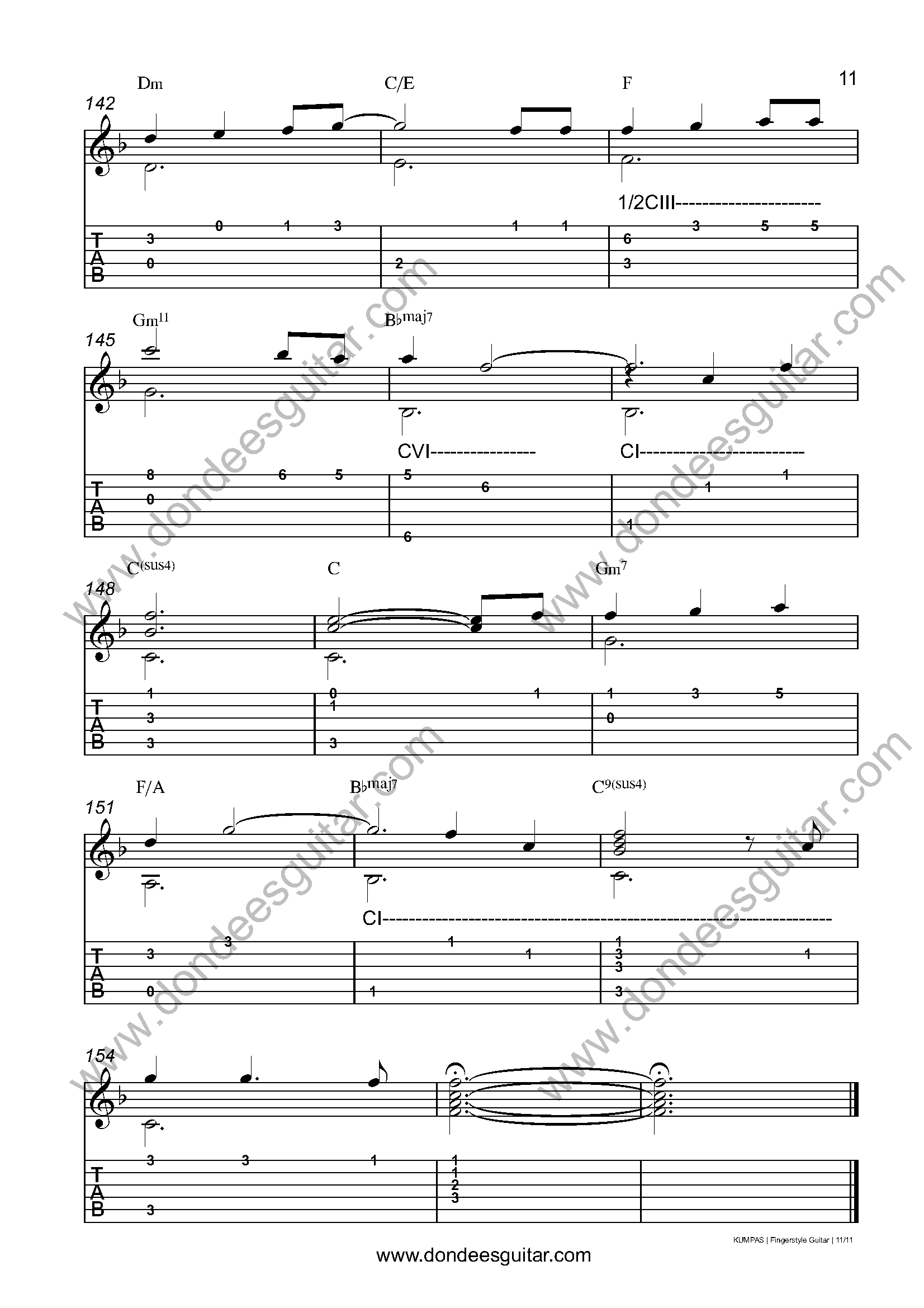 Kumpas Fingerstyle Guitar Tabs